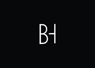 BH Abstract Letters Logo Monogram Design Icon Font