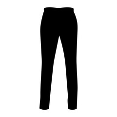 Isolated simple black pants clothing apparel fashion garment stylish trousers outfit