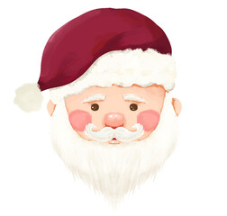 santa claus watercolor illustration