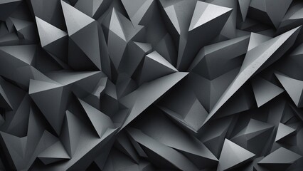 Fototapeta premium Abstract black geometric shapes in modern 3D design 