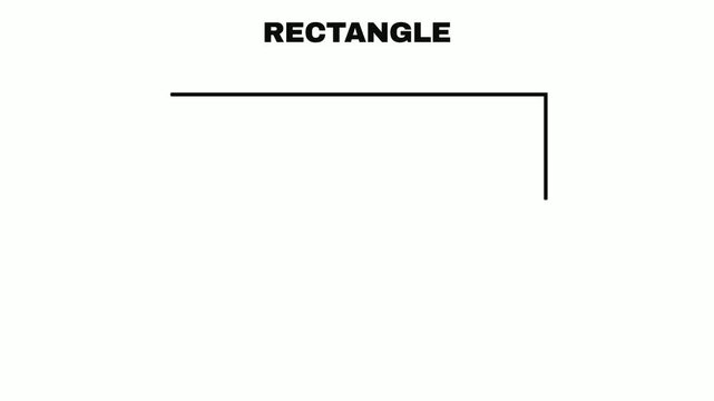 Simple Rectangle Shape: A minimalist illustration showcasing a clear and concise representation of a rectangle, perfect for educational or design-related content.