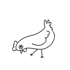 hand drawn of whimsical chicken, rooster, and hen illustrations