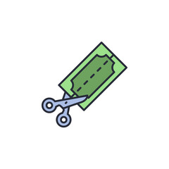 expences icon. linear style sign for mobile concept and web design. Vector icon. Symbol, logo illustration. Vector graphics