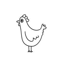 hand drawn of whimsical chicken, rooster, and hen illustrations