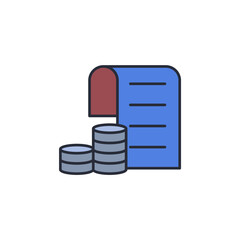 fees icon. linear style sign for mobile concept and web design. Vector icon. Symbol, logo illustration. Vector graphics