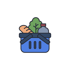 grocery icon. linear style sign for mobile concept and web design. Vector icon. Symbol, logo illustration. Vector graphics