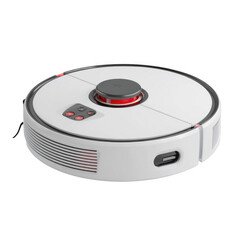 Fototapeta premium Modern robotic vacuum cleaner isolated [Transparent Background PNG]