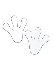 human hand isolated on white