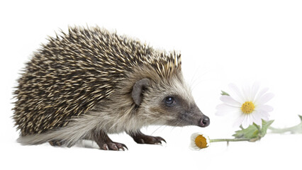 Obraz premium Hedgehog, isolated transparent background