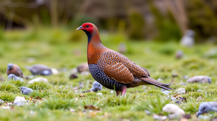 Fototapeta premium Red grouse (Lagopus lagopus scotica)