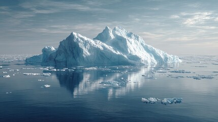 Fototapeta premium Iceberg in Calm Water