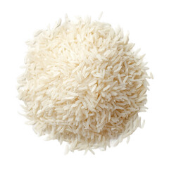 Top viwe white rice [Transparent Background PNG].