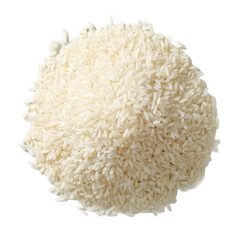 Top viwe white rice [Transparent Background PNG].