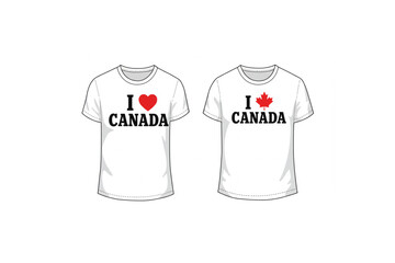 Naklejka premium Show your Canadian pride with these fun tee shirts for celebrating Canada Day and Canadian heritage