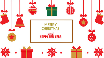 Christmas Holiday Decorative Elements Vector Set