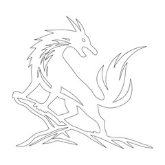 Stylized Wolf Creature