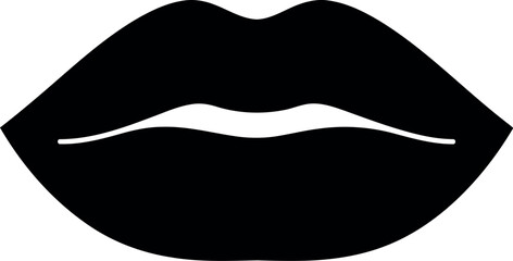 Black lips silhouette