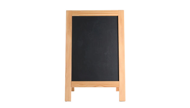 Blank Wooden A-Frame Chalkboard, a Simple and Versatile Signboard for Advertising and Display, Perfect for Restaurants, Cafes, and Events with Transparent Background