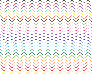 Cute wave chevron rainbow color fabric background