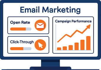 Email marketer tracking Illustration