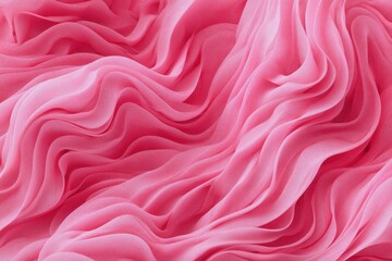 Obraz premium Surreal abstract display showcasing intricate pink wave patterns that resemble flowing fabric in a stunning composition