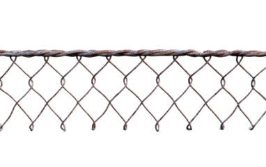 Fence wire line on transparent background, png