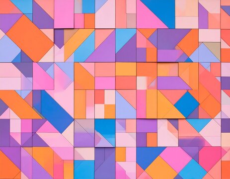 Abstract geometric pattern of vibrant colors