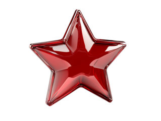  red star with a shiny surface