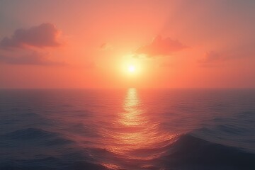 Obraz premium Dramatic Sunset Over the Ocean