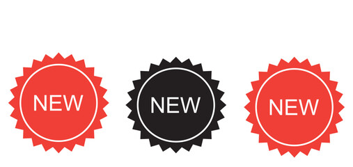 New Arrival shop product tag. Sticker for new label or sale posters and banners.