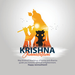 Happy Janmashtami. abstract vector illustration design