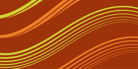 Abstract background with lines and waves. Event poster. Medium banner size. Vector background for brochure, booklet, flyer. Abstract element for design. Brown, orange, yellow colors