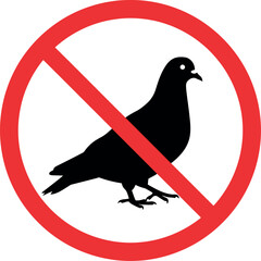 No pigeons allowed sign