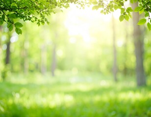 Obraz premium green leaves background