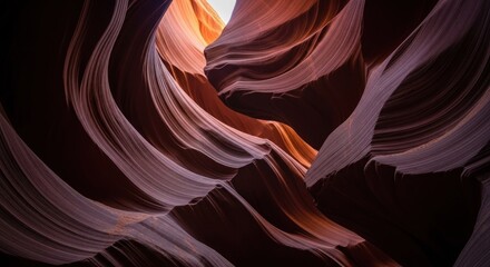 Fototapeta premium Intricate sandstone formations within a slot canyon