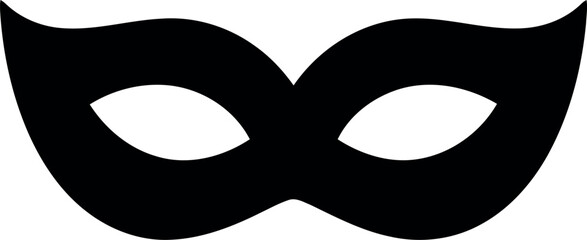 Black masquerade mask icon