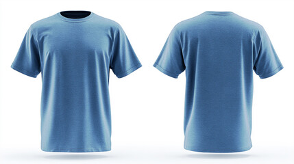 Blackish blue t-shirt mock-up template featuring natural texture and folds. Present your design with this three-view t-shirt mock up layout.