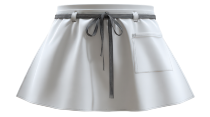 Half apron with simple design background isolated on a Transparent background, PNG file.