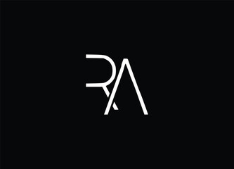 RA Abstract Letters Logo Monogram Design Icon Font