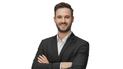 portrait of a handsome young businessman