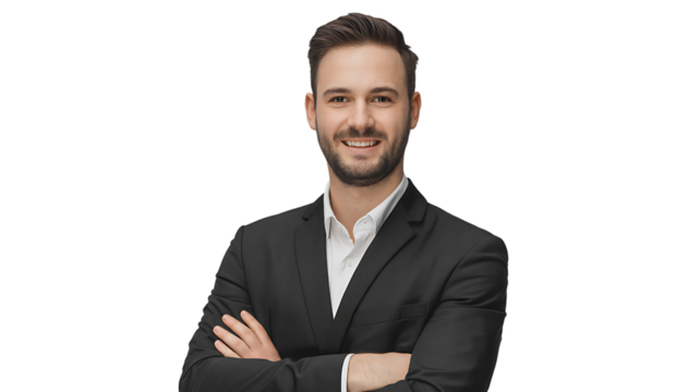 portrait of a handsome young businessman