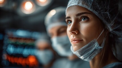 a team of medical professionals in a high-tech operating room