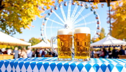 Zwei Maß Bier, Herbst, Riesenrad, Volksfest 
