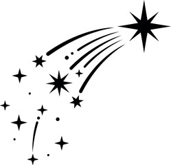 Fototapeta premium Shooting starbursts sparkle trail vector
