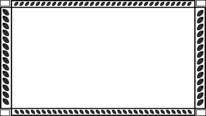 Vector Page border A4 design for project mirror, picture or photo rectangle frames with wavy borders