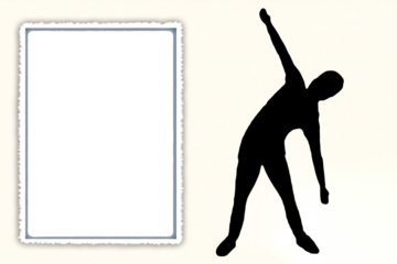 black vector image silhouette modern yoga exercises, beauty, body line art. For use as a brochure template or for use in web design.