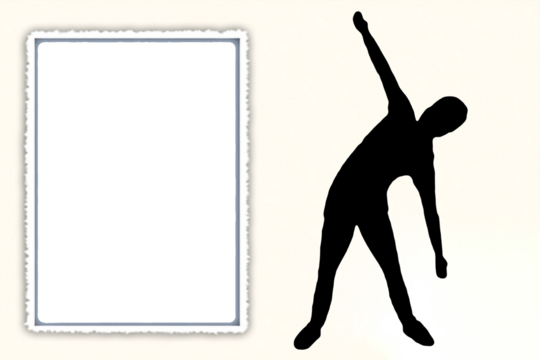 black vector image silhouette modern yoga exercises, beauty, body line art. For use as a brochure template or for use in web design.