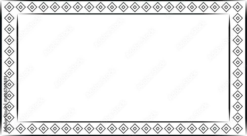 Fototapete vector page border design for project mirror, picture or photo rectangle frames with wavy borders. w