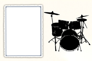 silhouette drums percussion musical instrument orchestra jazz rock play music vector image black music