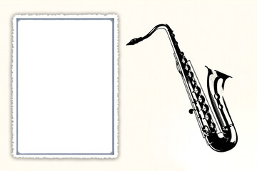 silhouette saxophone trumpet wind musical instrument jazz orchestra play music black vector image